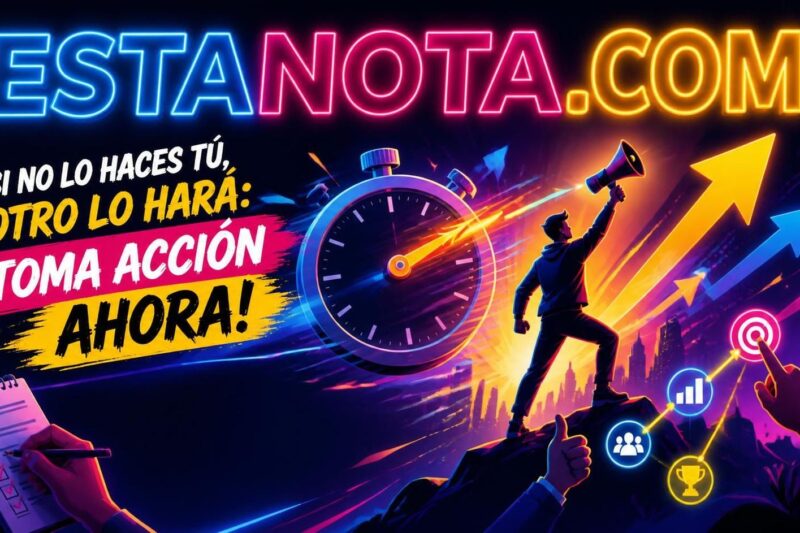 Si no lo haces tú, otro lo hará: ¡toma acción ahora!
