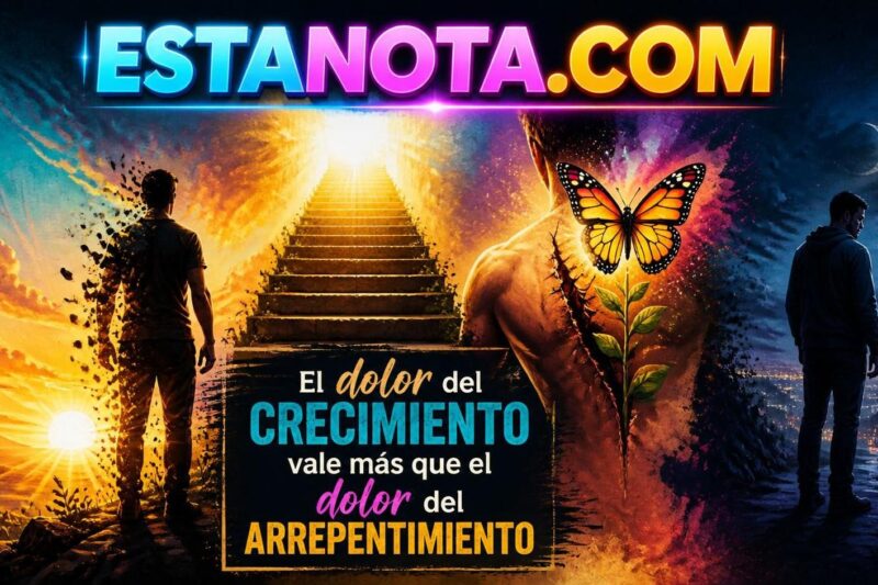El dolor del crecimiento vale más que el dolor del arrepentimiento.