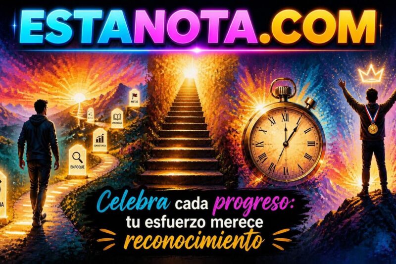 Celebra cada progreso: tu esfuerzo merece reconocimiento.
